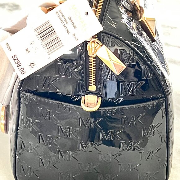 Michael Kors Grayson MD Duffle Satchel Black- New - Picture 3 of 12